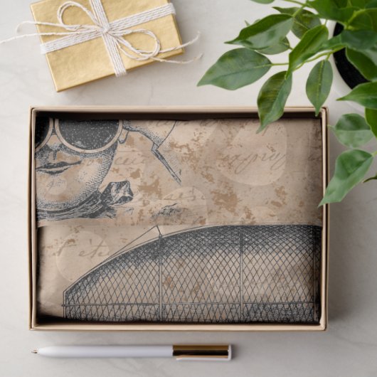 Steampunk-Dekoupage Seidenpapier (Geschenk)