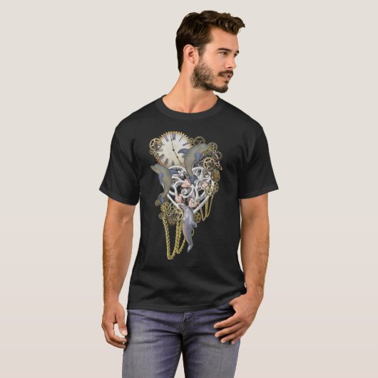 Steampunk - Delphinen-T - Shirt (Vorne ganz)