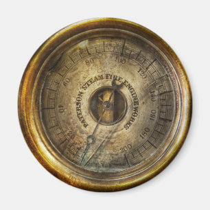 Steampunk - der Druckanzeiger Magnet