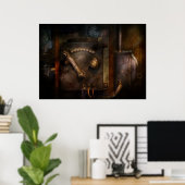Steampunk - Der Kontrolle-Saal Poster (Heimbüro)