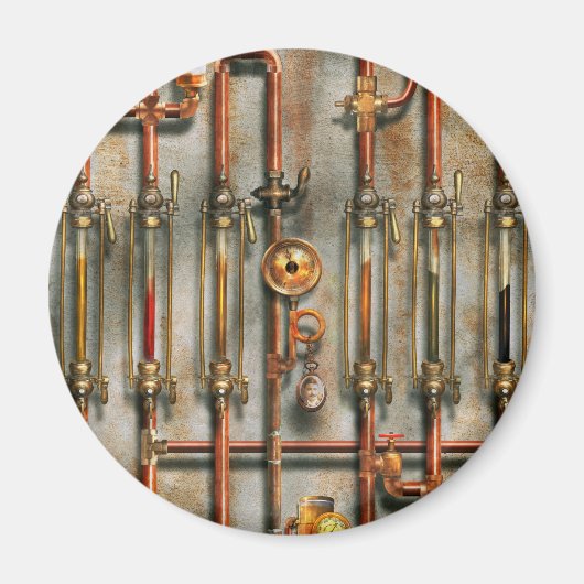 Steampunk - Der Schmierverteiler Magnet (Vorne)