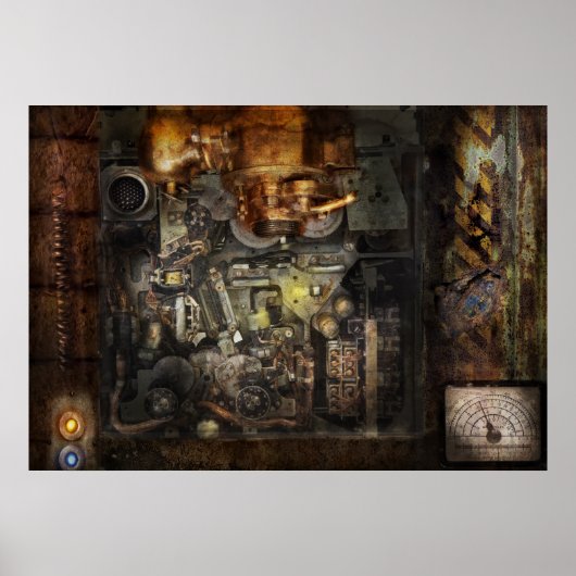 Steampunk - Der Turret Computer Poster (Vorne)
