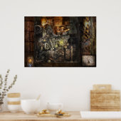 Steampunk - Der Turret Computer Poster (Küche)