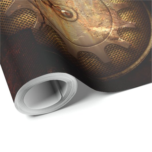 Steampunk-Design Geschenkpapier (Rolleneckpunkt)
