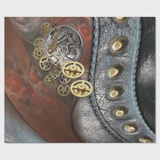 Steampunk-Design Geschenkpapier (Flach)