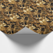 Steampunk-Design Geschenkpapier (Ecke)
