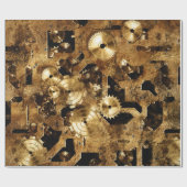 Steampunk-Design Geschenkpapier (Flach)