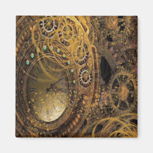 Steampunk-Design Magnet