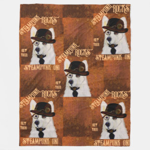 Steampunk Deutscher Schäferhund  Fleecedecke