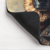 Steampunk Deutscher Schäferhund mit Zylinder Mousepad (Ecke)