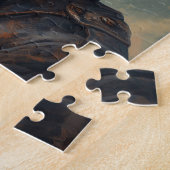 Steampunk Deutscher Schäferhund mit Zylinder Puzzle (Seite)