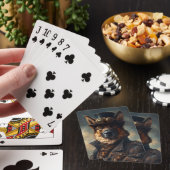 Steampunk Deutscher Schäferhund mit Zylinder Spielkarten (In Situ)