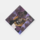 Steampunk Deutscher Schäferhund Serviette (Ecke)