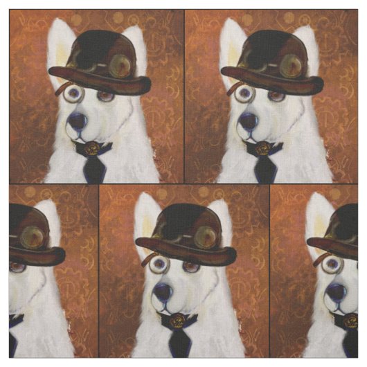 STEAMPUNK DEUTSCHER SCHÄFERHUND STOFF (Muster)