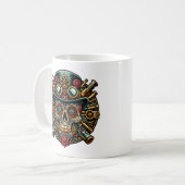 Steampunk Dia de los Muertos Kaffeetasse (Vorderseite Links)