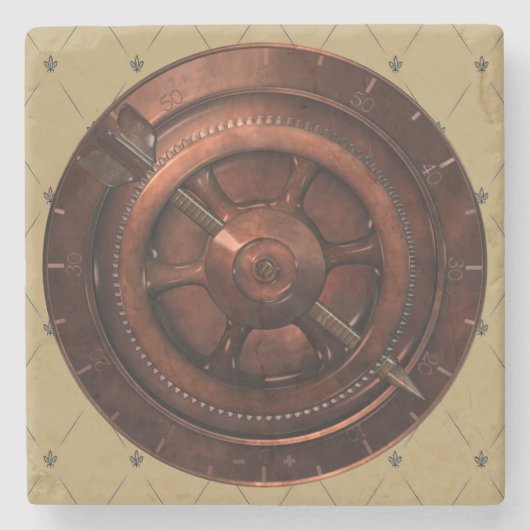 Steampunk-Dial-Steinuntersetzer Steinuntersetzer (Vorderseite)