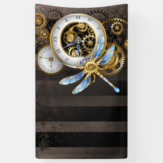 Steampunk-Dialoge mit Drachenfliege Banner (Vertikal)