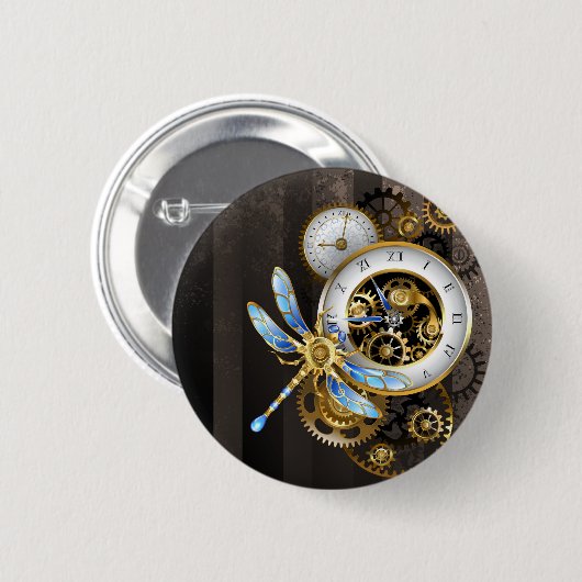 Steampunk-Dialoge mit Drachenfliege Button (Vorne & Hinten)