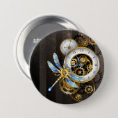 Steampunk-Dialoge mit Drachenfliege Button (Vorne & Hinten)
