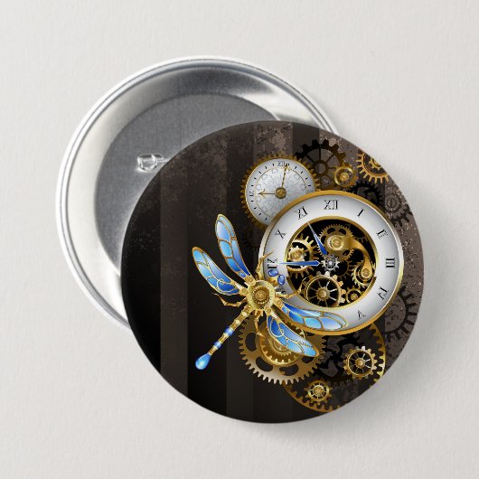 Steampunk-Dialoge mit Drachenfliege Button (Vorne & Hinten)
