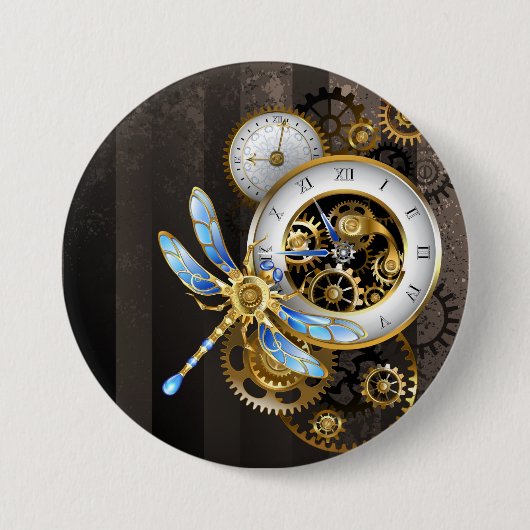 Steampunk-Dialoge mit Drachenfliege Button (Vorderseite)