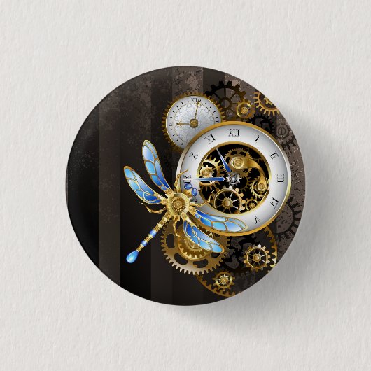 Steampunk-Dialoge mit Drachenfliege Button (Vorderseite)