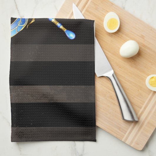 Steampunk-Dialoge mit Drachenfliege Geschirrtuch (Viertel Falte)