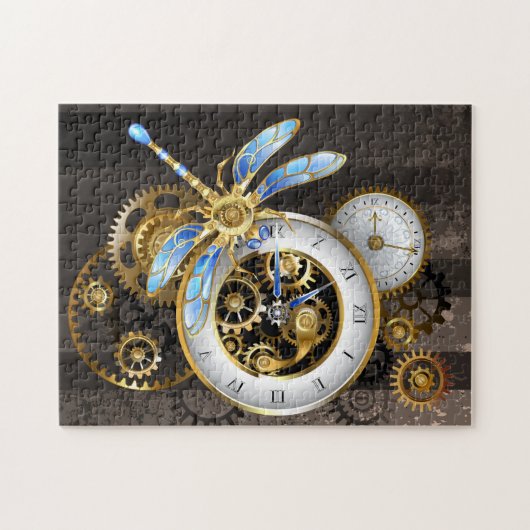Steampunk-Dialoge mit Drachenfliege Puzzle (Horizontal)