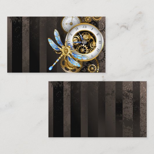 Steampunk-Dialoge mit Drachenfliege Visitenkarte (Vorne/Hinten)