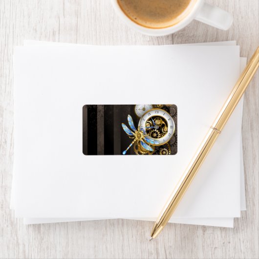 Steampunk-Dials mit Dragonfly Adressaufkleber (Insitu)