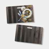 Steampunk-Dials mit Dragonfly Ausweis (Vorder- & Rückseite)