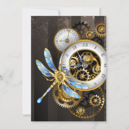 Steampunk-Dials mit Dragonfly Dankeskarte