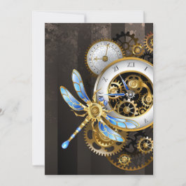 Steampunk-Dials mit Dragonfly Feiertagskarte