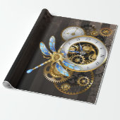 Steampunk-Dials mit Dragonfly Geschenkpapier (Ungerollt)