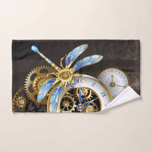 Steampunk-Dials mit Dragonfly Handtuch (Handtuch)