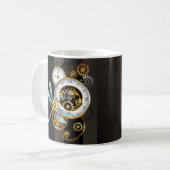 Steampunk-Dials mit Dragonfly Kaffeetasse (Vorderseite Links)