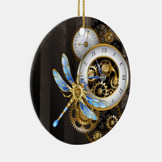 Steampunk-Dials mit Dragonfly Keramik Ornament (Rechts)