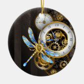 Steampunk-Dials mit Dragonfly Keramik Ornament (Vorne)