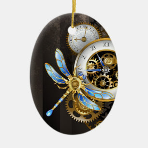 Steampunk-Dials mit Dragonfly Keramik Ornament