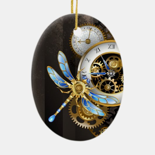Steampunk-Dials mit Dragonfly Keramik Ornament (Hinten)