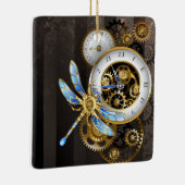 Steampunk-Dials mit Dragonfly Keramikornament (Rechts)