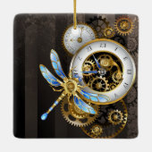 Steampunk-Dials mit Dragonfly Keramikornament (Rückseite)