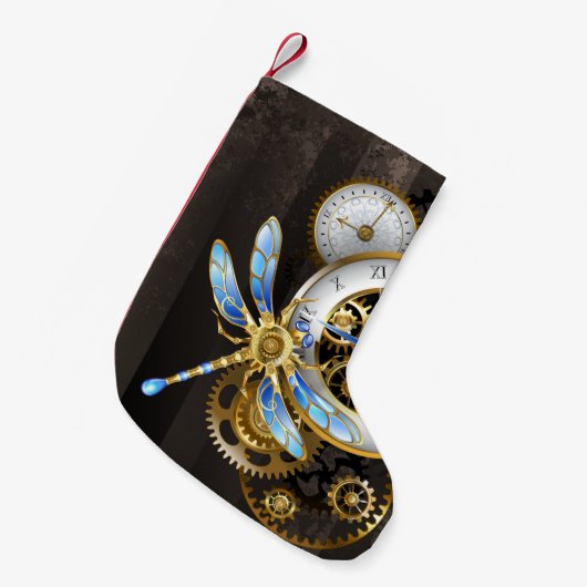 Steampunk-Dials mit Dragonfly Kleiner Weihnachtsstrumpf (Vorderansicht (hängend))
