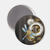 Steampunk-Dials mit Dragonfly Magnet (Vorderseite/Rückseite)