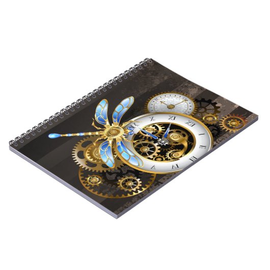 Steampunk-Dials mit Dragonfly Notizblock (Linke Seite)