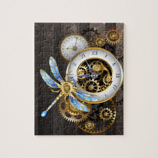 Steampunk-Dials mit Dragonfly Puzzle (Vertikal)