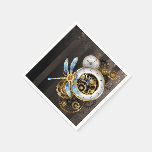 Steampunk-Dials mit Dragonfly Serviette (Ecke)