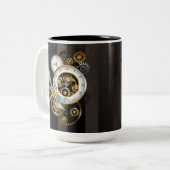 Steampunk-Dials mit Dragonfly Zweifarbige Tasse (Vorderseite Links)