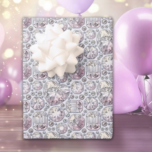 Steampunk Diamonds Pearls Geburtstag Geschenkpapier Set