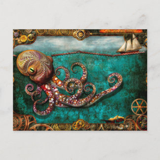 Steampunk - die Geschichte des Kraken Postkarte